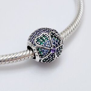 Pandora Pave Flower Blossom Charm